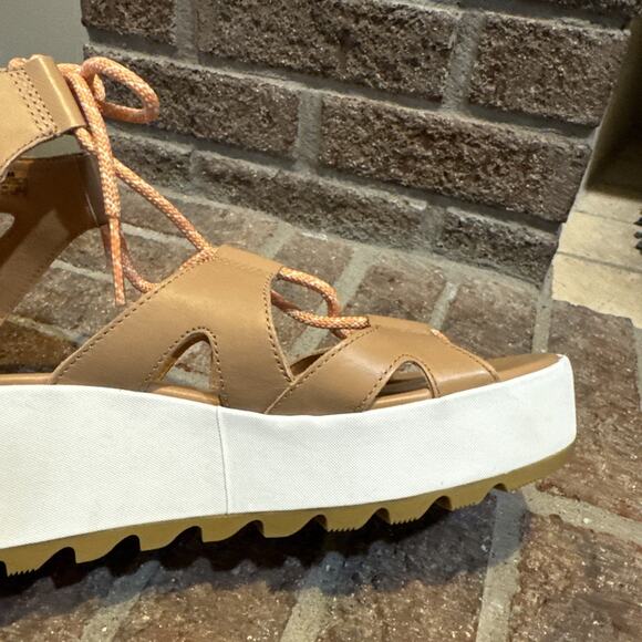Sorel Cameron Flatform Lace-Up Wedge Sandals Size 9.5 - Picture 10 of 16